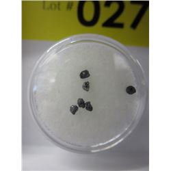 Gem jar: 6 genuine uncut Black Diamonds
