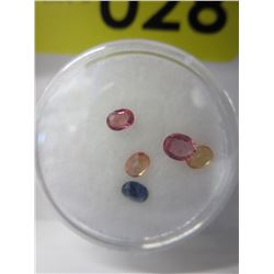 Gem jar: 5 Oval cut fancy colour Sapphires