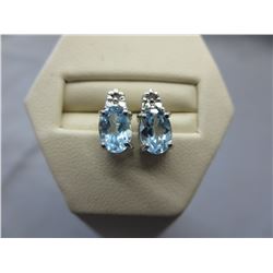 New Blue Topaz & Diamond earrings