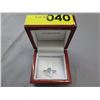 Image 2 : Oval cut Blue Topaz  solitaire ring