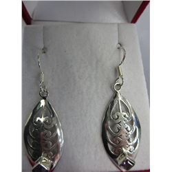 New Sterling silver Princess cut Amethyst earrings