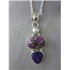 Image 1 : Purple Turquoise, Amethyst & Pearl necklace set