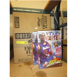 Case of collectible Vince Carter Cocoa Frosted Flakes
