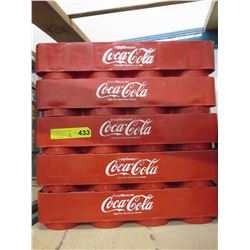 5 Plastic Commercial Coca-Cola flats