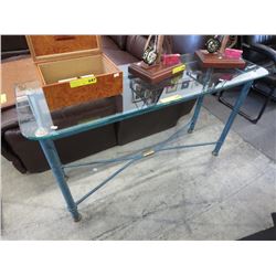 Glass top parsons table