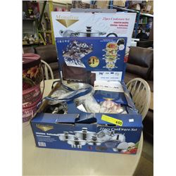 NEW - 21 piece stainless steel cookware set