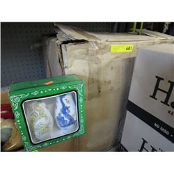 Large case of 7" porcelain vases