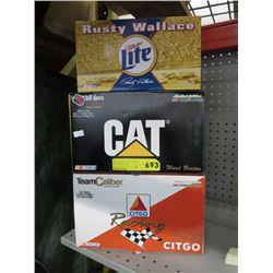 3 Scale model NASCAR collectibles