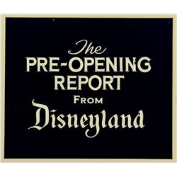 Original title cel “Pre-Opening Report From Disneyland”.