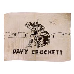 1955 Disneyland Opening Day Frontierland DAVY CROCKETT FRONTIER MUSEUM and MERCANTILE Flag Banner SI