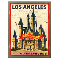 Greyhound Disneyland travel poster.