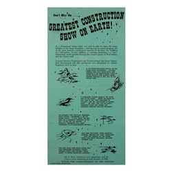 1959 construction announcement gate flyer .