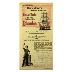 Sailing Ship Columbia/Enchanted Tiki Room 1963 gate flyer.