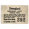 Image 1 : Press preview parking pass for 1959 re-opening.