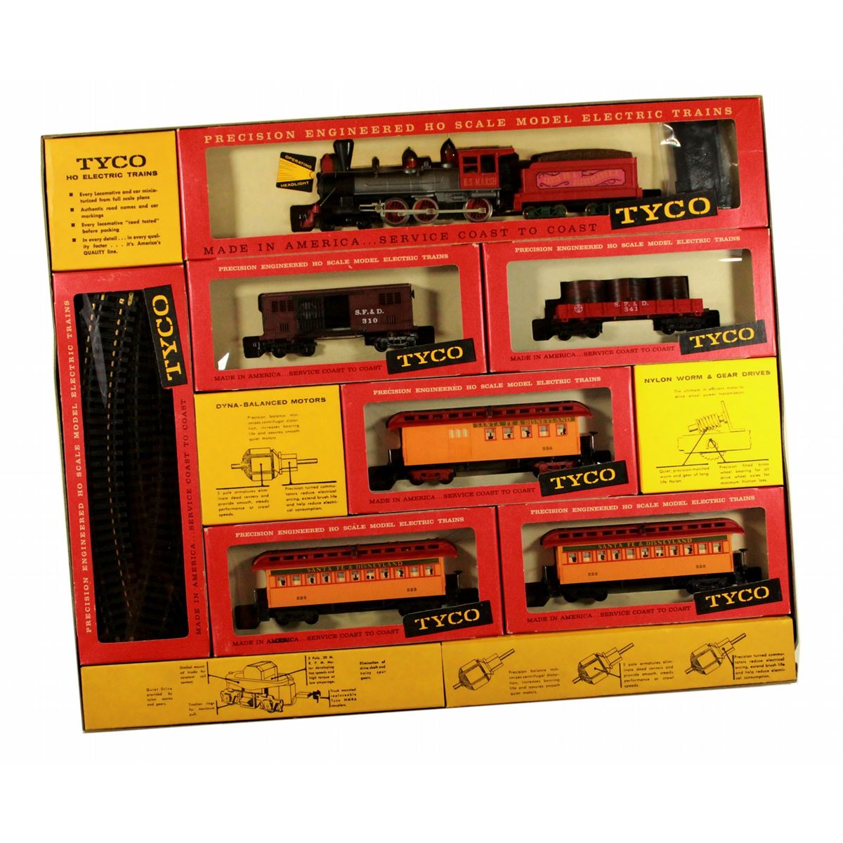 tyco train set santa fe