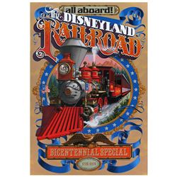 Original Disneyland Railroad bicentennial special edition attraction poster.