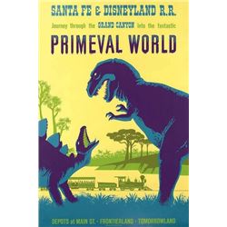 Original Primeval World attraction poster.