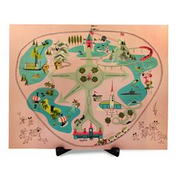 Disneyland map pop-up placemat.