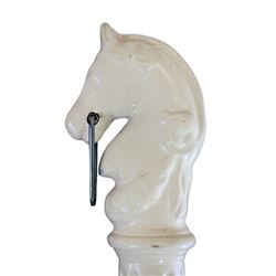 Main Street horse head hitching post.