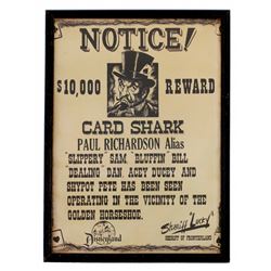 Frontierland Print Shop personalized souvenir “wanted poster”.