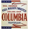 Image 2 : Original Sailing Ship Columbia attraction lamppost shield.