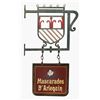 Image 1 : Wrought iron hanging store sign for Mascaraded D Arlequin.