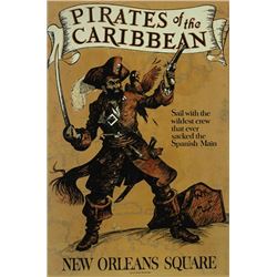 Original Pirates of the Caribbean park-used attraction poster.