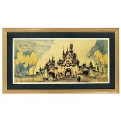 Herb Ryman signed Sleeping Beauty’s Castle  limited edition lithograph.