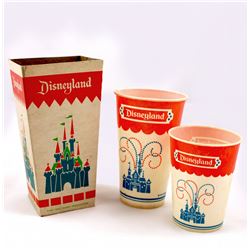 Disneyland Popcorn Box & Wax Paper Cups