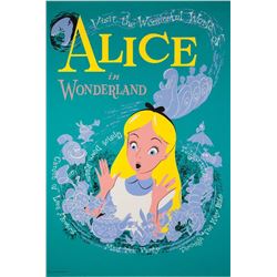 Original Alice in Wonderland  attraction poster.