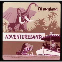 Collection of (24) color magenta early vari-vue souvenir slides of Disneyland.