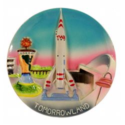 3-D Tomorrowland decorative wall plate.