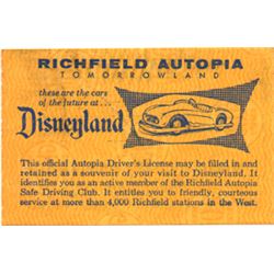 Unused Autopia  driver’s license.