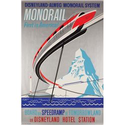 Original Monorail  attraction poster.