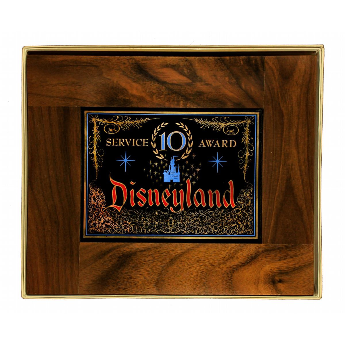 Disneyland Tencennial 1965 TEN YEAR SERVICE AWARD Plaque.