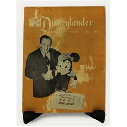 EARLY DISNEYLANDER MAGAZINE JULY 1957.