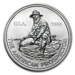 1 oz Silver Round - Engelhard Prospector (1986/Eagle)