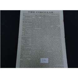 1857 The Circular Vintage Newspaper