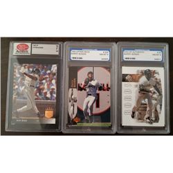 (3) Barry Bonds Greaded Baseball Cards