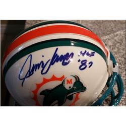 Jim Langer Signed Dolphins Mini Helmet