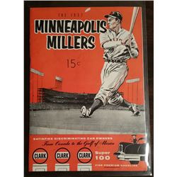 1957 Minneapolis Millers Baseball Program 15 Cents