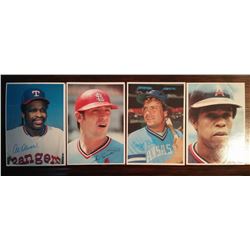 (4) 4"X3" Signed Cards of Rod Carew #12, George Brett #14, Ted Simmons #36, Al Oliver #35