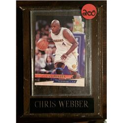 Chris Webber Basketball Card in Plaque