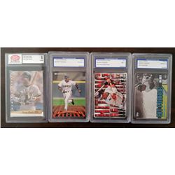 (4) Barry Bonds Graded Baseball Cards