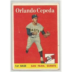 1958 Topps Orlando Cepeda Rookie Card #343