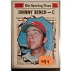 Image 1 : 1970 Topps Johnny Bench All-Star Card #464