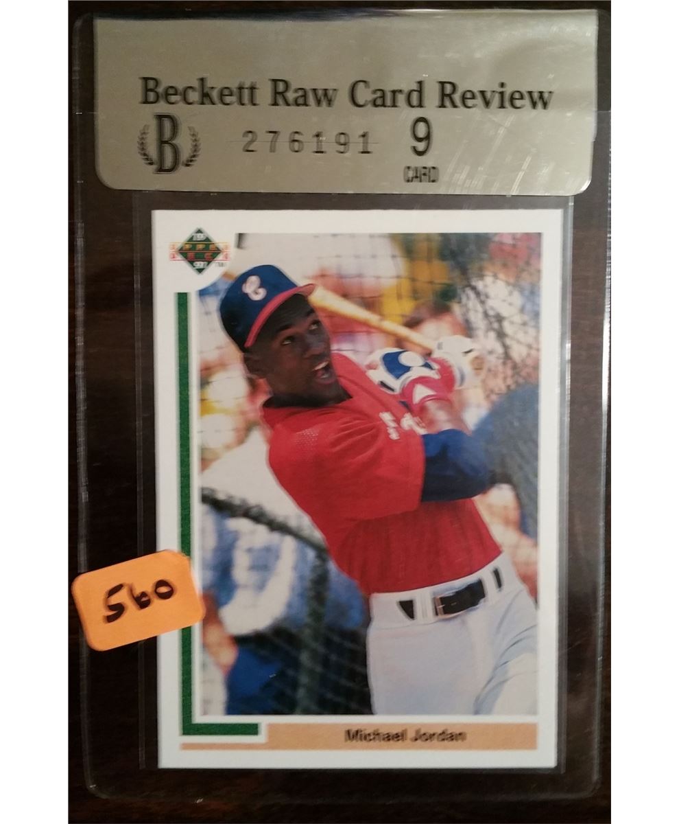1991 Upper Deck Michael Jordan Baseball Rookie CardRaw Graded a Beckett 9!