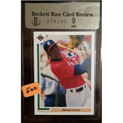 1991 Upper Deck Michael Jordan Baseball Rookie Card-Raw Graded a Beckett 9!