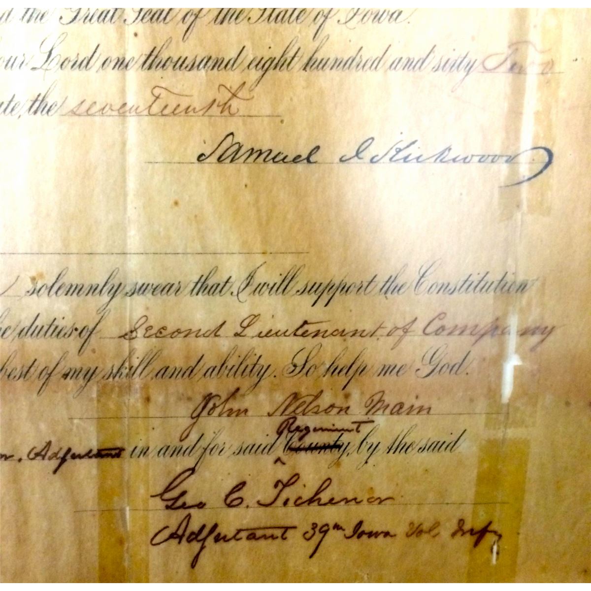 Framed Original Historic Document