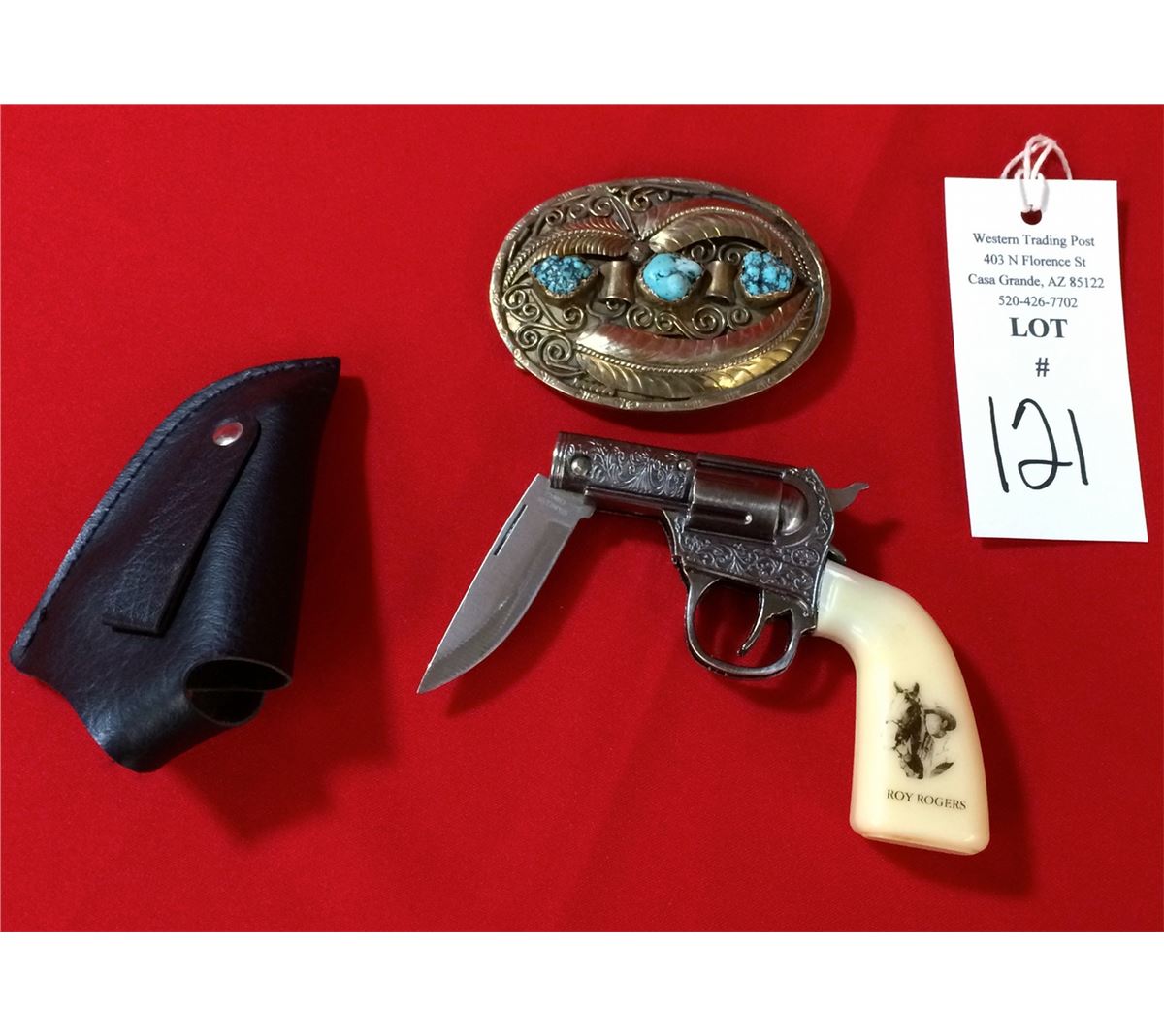 Roy Rogers "Gun" Knife and Western Belt Buckle